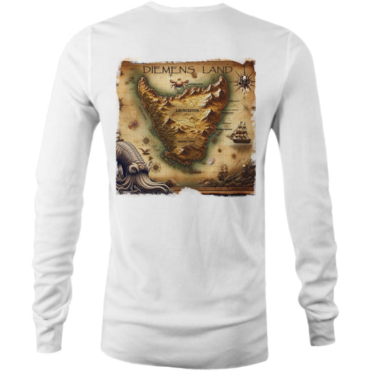 MAP OF TASSIE - Mens Long Sleeve T-Shirt