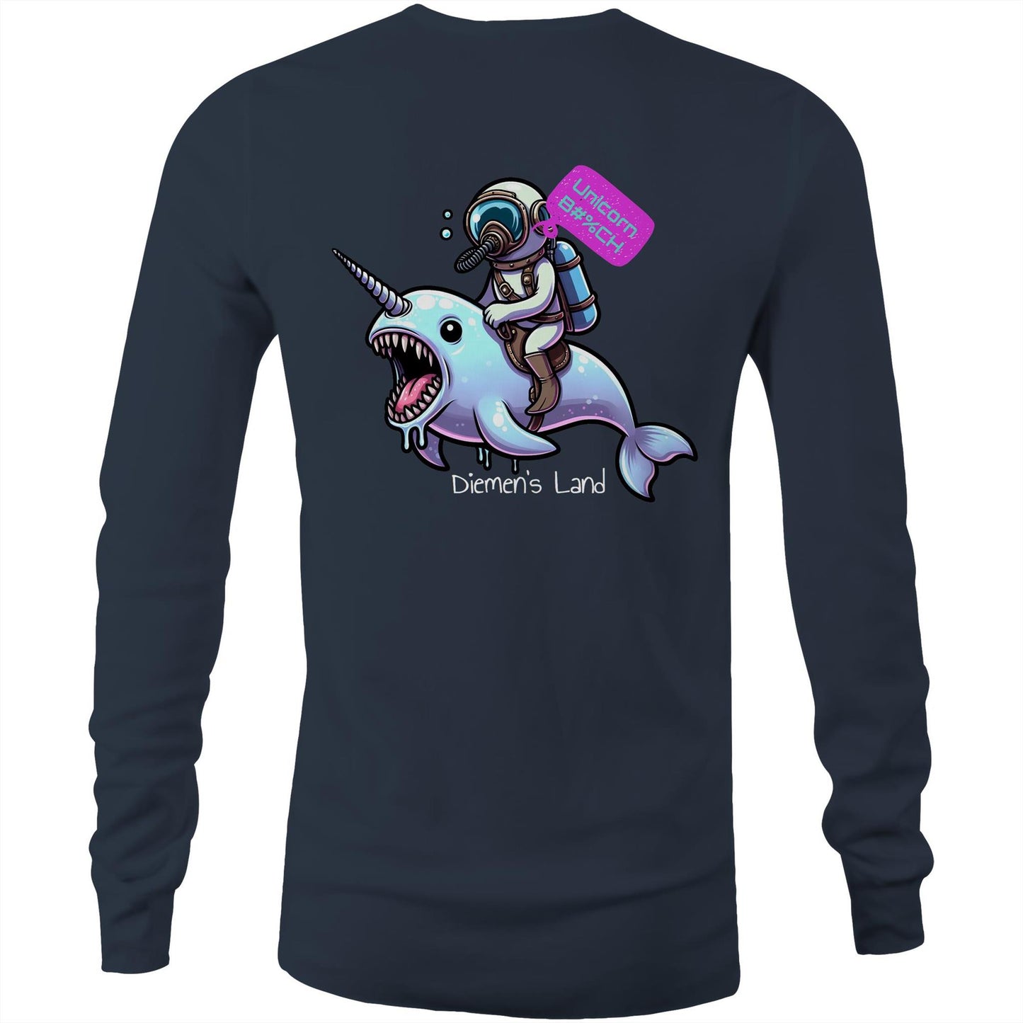 DIEMEN'S LAND - OCEAN UNICORN - Mens Long Sleeve T-Shirt